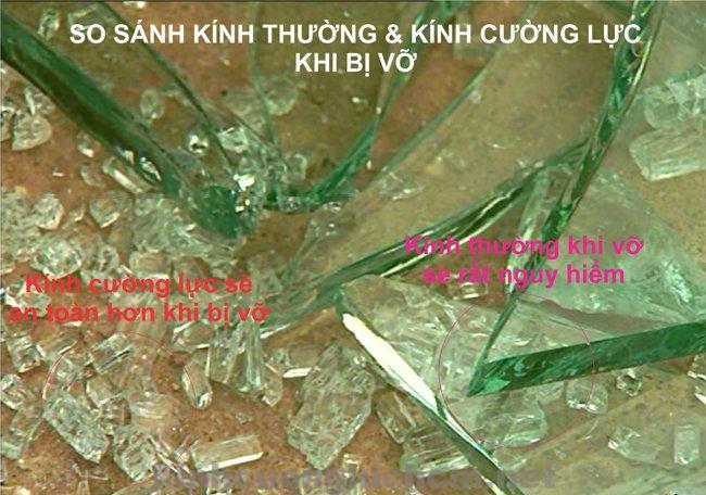 So sánh kính cường lực và kính thường khi bị vỡ